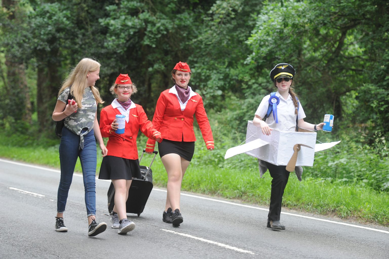 a walking entry at the Copythorne Carnival