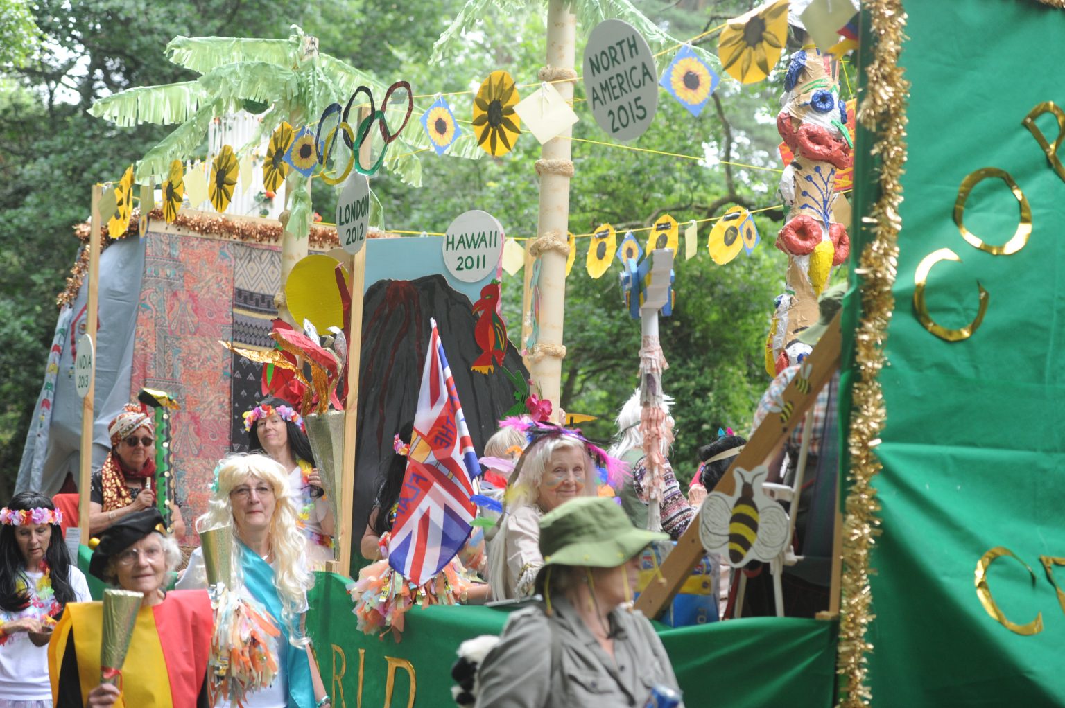 afloat in the Copythorne carnival