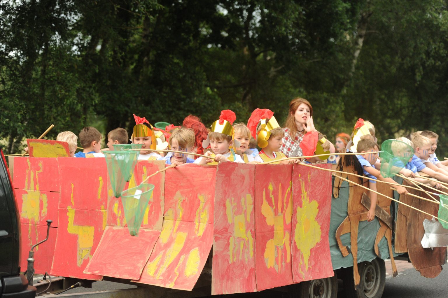 the romans have arrived, at the Copythorne Carnival