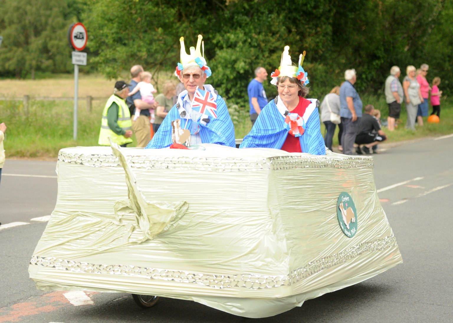 a cycle based float,at the Copythorne Carnival